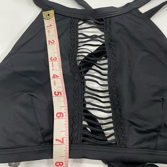 Adore Me NWT black halter cages bikini top XS - Picture 5 of 8
